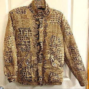 90’s silk snakeskin print jacket
